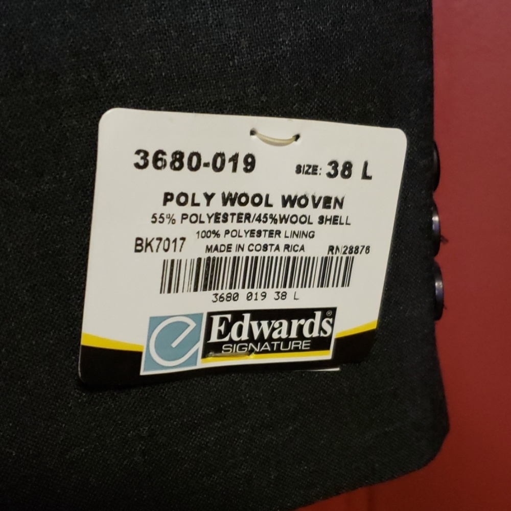 EDWARDS POLY-WOOL WOVEN JACKET SIZE 38 L - Picture 3 of 8